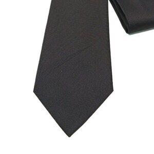 Marc Anthony Silk Tie Mens 58.5” Solid Black Wedding Corpcore Formal Classic New